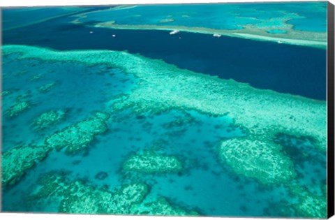 Framed Australia, Whitsunday Coast, Great Barrier Reef (horizontal) Print