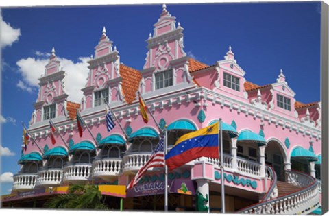 Framed Royal Plaza Shopping Mall, Oranjestad, Aruba, Caribbean Print