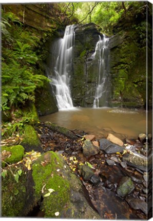 Framed Horseshoe Falls, Matai Falls, Catlins, New Zealand Print