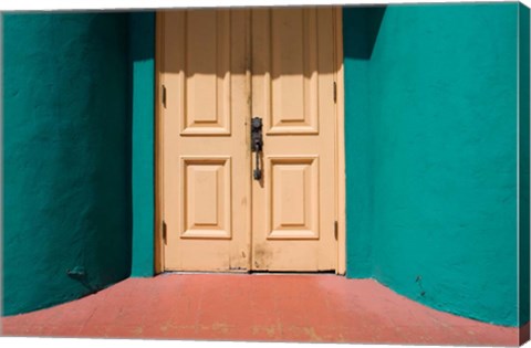 Framed Bahamas, New Providence Island, Nassau, Doorway Print