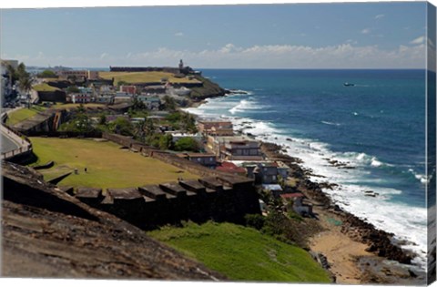 Framed Puerto Rico, San Juan View from San Cristobal Fort Print