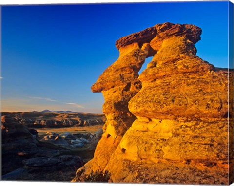 Framed Rock, Milk River, Writing on Stone Park, Alberta Print