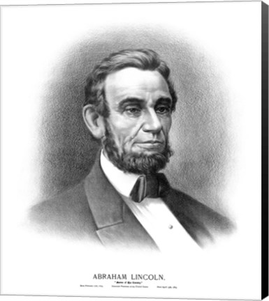 Framed President Abraham Lincoln Print