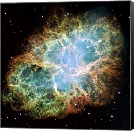 Framed Giant Hubble Mosaic of the Crab Nebula Print