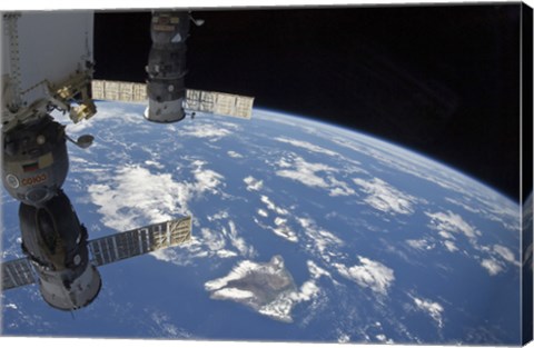 Framed View from Space Showing part of the Hawaiian Island Chain Print