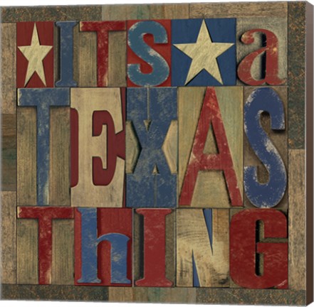 Framed Texas Printer Block III Print