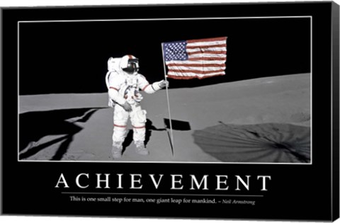 Framed Achievement: Inspirational Quote and Motivational Poster Print