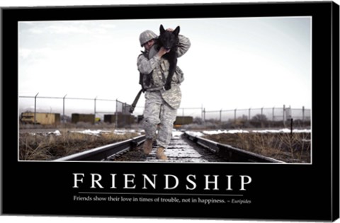 Framed Friendship: Inspirational Quote and Motivational Poster Print