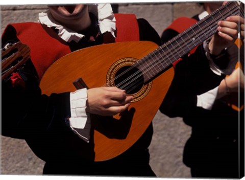 Framed Street Minstrels, Santiago de Compostela, Spain Print