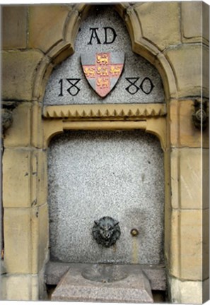 Framed City Water Fountain, York, Yorkshire, England Print