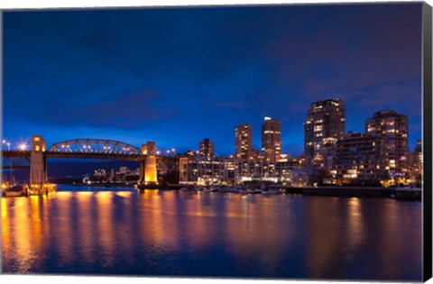 Framed Burrard Street Bridge Print