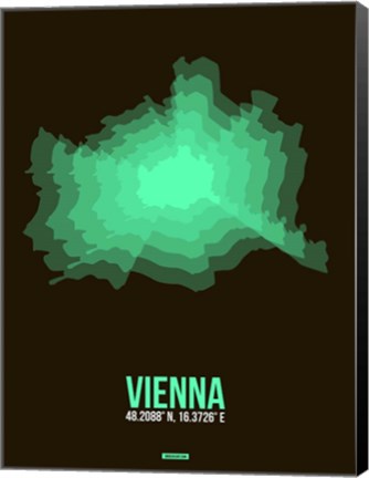 Framed Vienna Radiant Map 2 Print