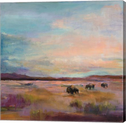 Framed Buffalo Under Big Sky Print