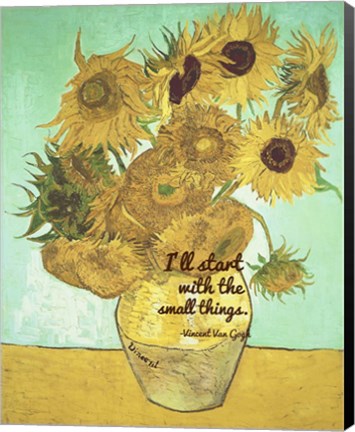 Framed Small Things - Van Gogh Quote 1 Print