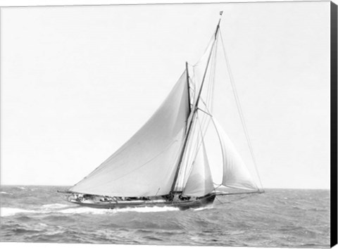 Framed Cutter Sailing on the Ocean, 1910 Print