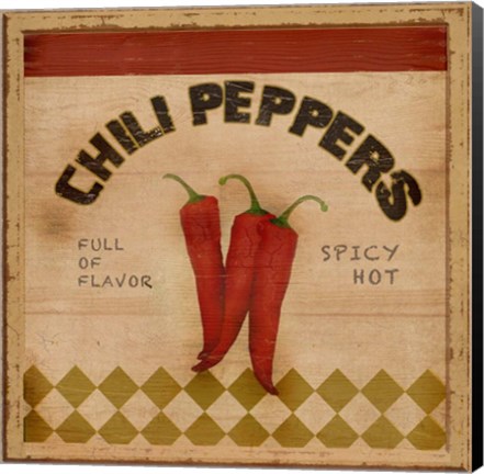 Framed Chili Peppers Print