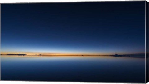 Framed Twilight over the Salar De Uyuni, Altiplano, Bolivia Print