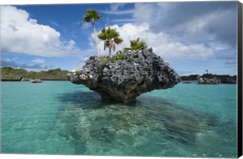 Framed Scenic lagoon, Southern Lau Group, Island of Fulanga, Fiji Print