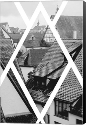 Framed Rothenburg Housetops Print