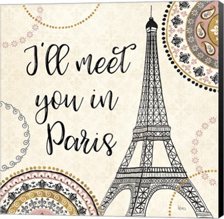 Framed Romance in Paris II Print