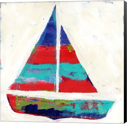 Framed Sailboat Stripe Print