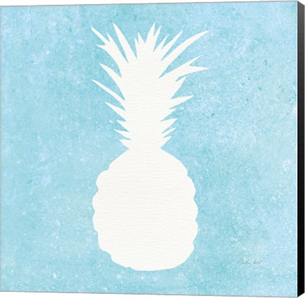 Framed Tropical Fun Pineapple Silhouette I Print