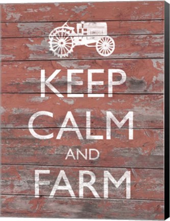 Framed Keep Calm &amp; Farm II Print