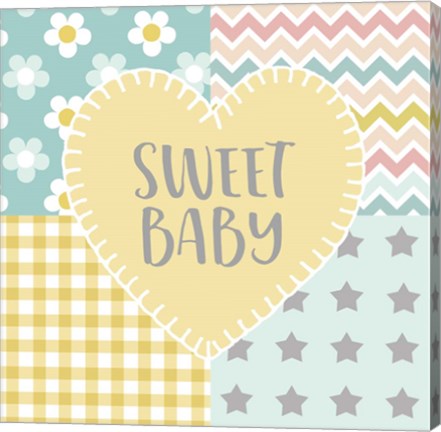 Framed Baby Quilt I Sweet Baby Yellow Print