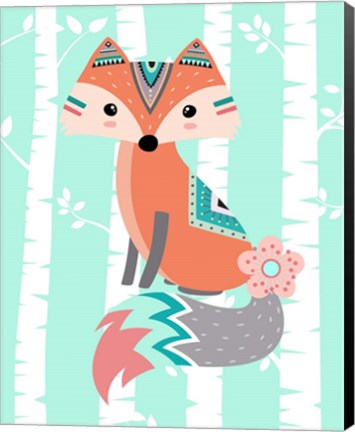 Framed Tribal Fox Girl II Print