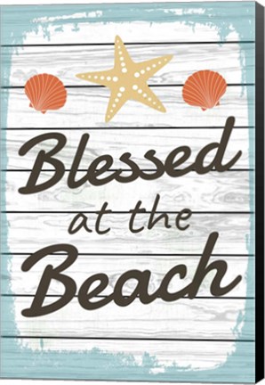 Framed Blessed at the Beach Print