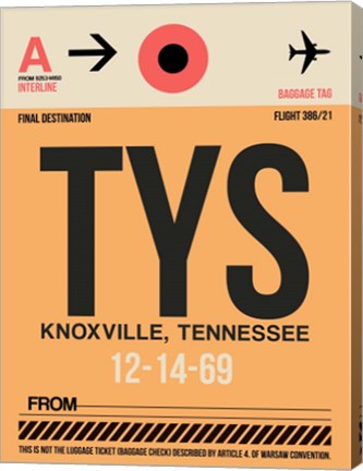 Framed TYS Knoxville Luggage Tag I Print