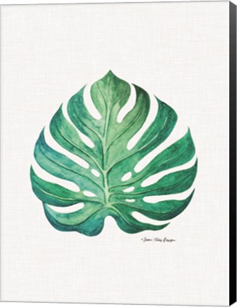 Framed Watercolor Monstera Leaf Print