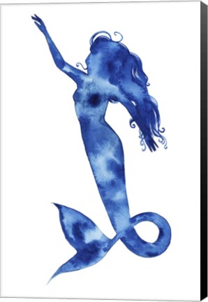 Framed Blue Sirena I Print