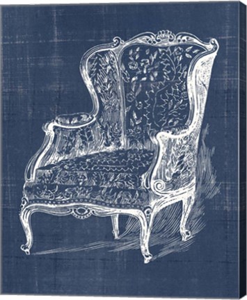 Framed Antique Chair Blueprint III Print