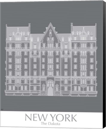 Framed New York The Dakota Building Monochrome Print