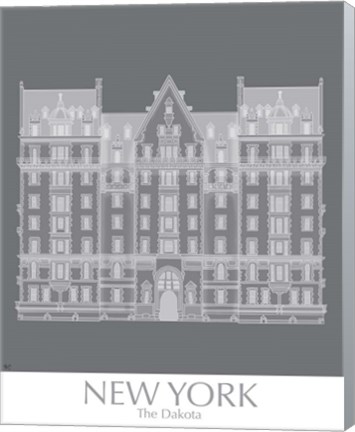 Framed New York The Dakota Building Monochrome Print