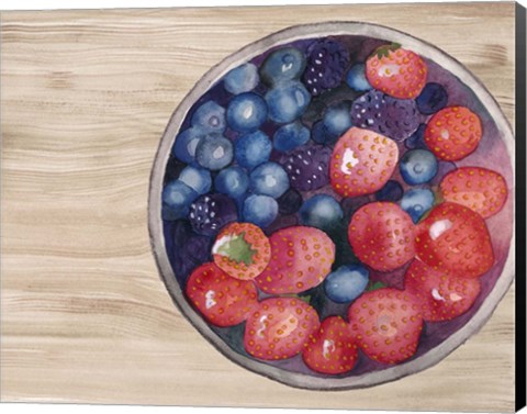 Framed Bowls of Fruit III Print