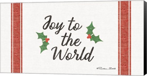 Framed Joy to the World Grain Sack Print