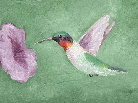 Framed Fresco Hummingbird II Print