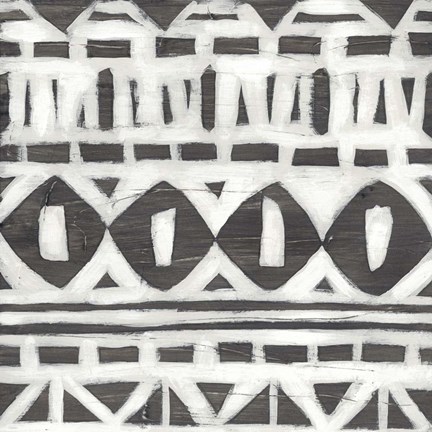 Framed Tribal Textile I Print