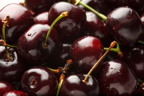 Framed Close-Up Of Fresh Cherries Print