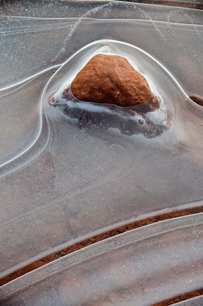 Framed Rock Embedded With Frozen Ice, Utah Print