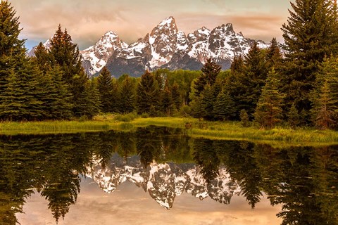 Framed Schwabacher Landing At Sunrise, Wyoming Print