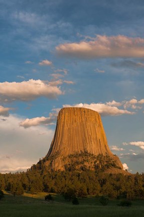 Framed Devil&#39;s Tower National Monument At Sunset, Wyoming Print