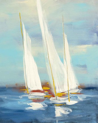 Framed Summer Regatta III Red Yellow Print