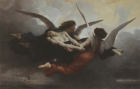 Framed Une Ame Au Ciel (A Soul in Heaven), 1878 Print