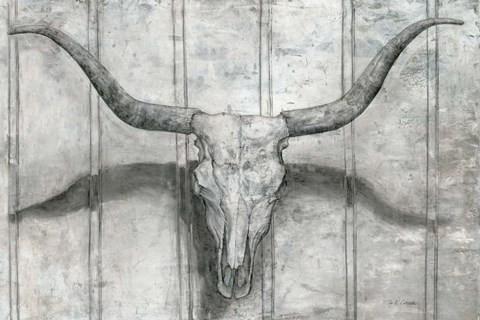 Framed Longhorn Print