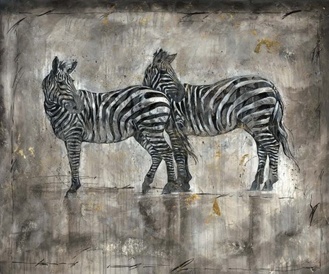 Framed Zebras Print