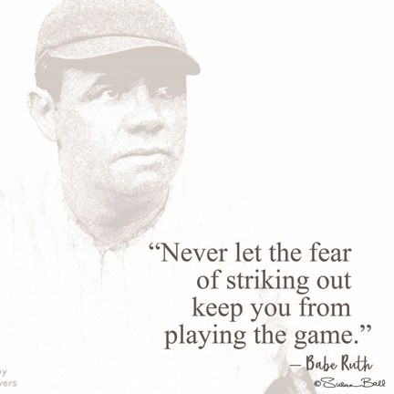 Framed Baseball Greats - Babe Ruth Print