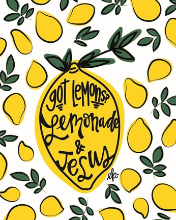 Framed Lemonade and Jesus Print